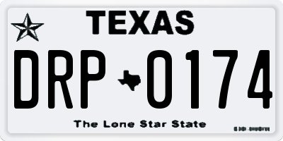 TX license plate DRP0174