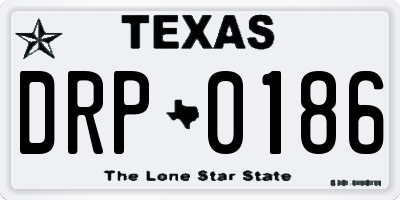 TX license plate DRP0186