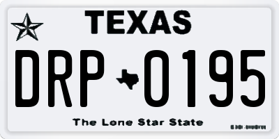 TX license plate DRP0195