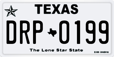 TX license plate DRP0199