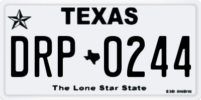 TX license plate DRP0244