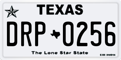 TX license plate DRP0256
