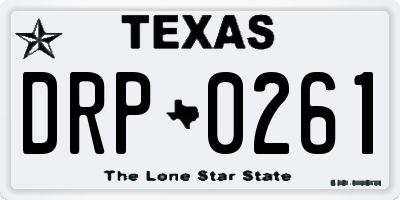 TX license plate DRP0261