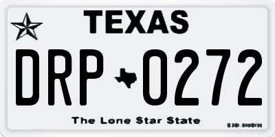 TX license plate DRP0272