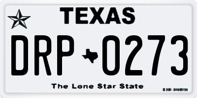 TX license plate DRP0273