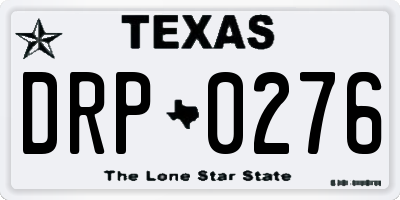 TX license plate DRP0276