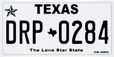 TX license plate DRP0284