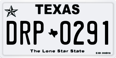 TX license plate DRP0291