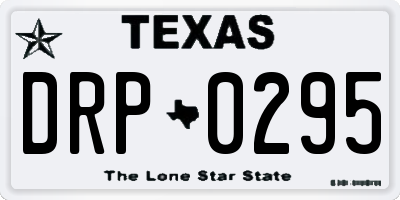 TX license plate DRP0295
