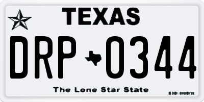 TX license plate DRP0344