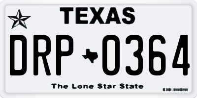 TX license plate DRP0364
