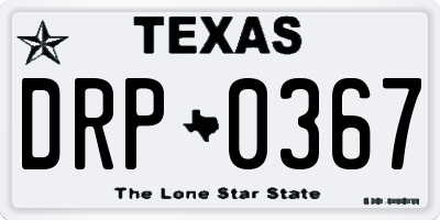 TX license plate DRP0367