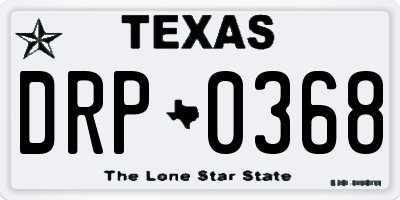 TX license plate DRP0368