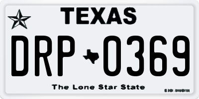 TX license plate DRP0369