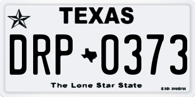 TX license plate DRP0373
