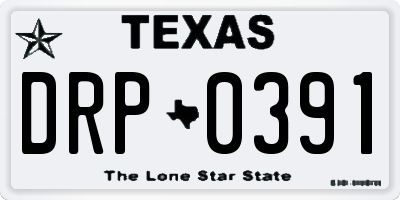 TX license plate DRP0391