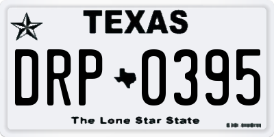 TX license plate DRP0395