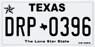 TX license plate DRP0396