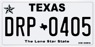 TX license plate DRP0405