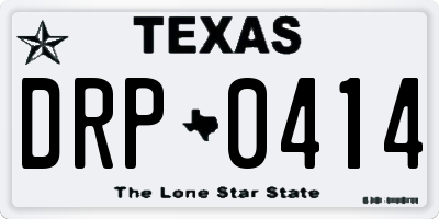 TX license plate DRP0414