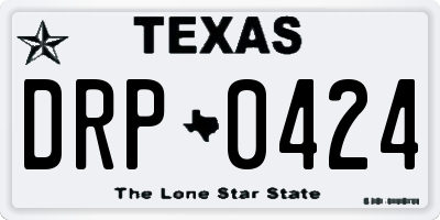 TX license plate DRP0424