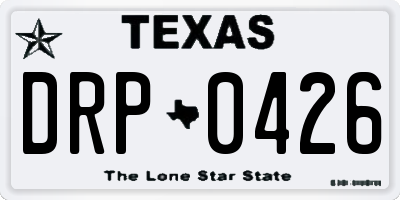 TX license plate DRP0426