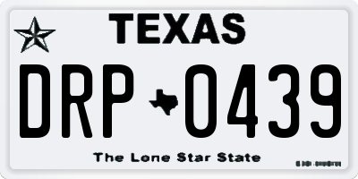 TX license plate DRP0439
