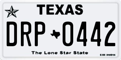 TX license plate DRP0442