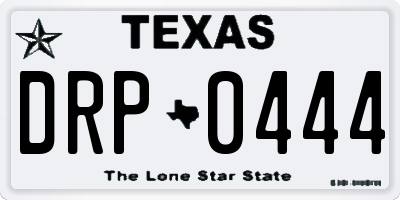 TX license plate DRP0444