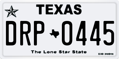 TX license plate DRP0445