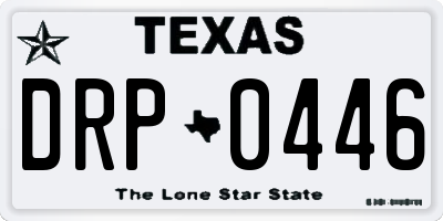 TX license plate DRP0446