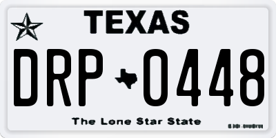 TX license plate DRP0448
