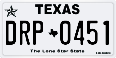 TX license plate DRP0451