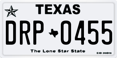 TX license plate DRP0455