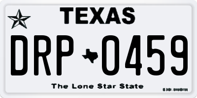 TX license plate DRP0459
