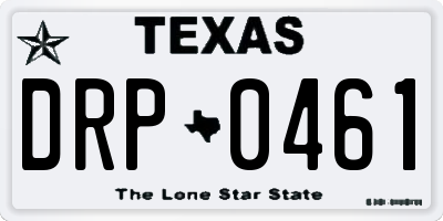 TX license plate DRP0461