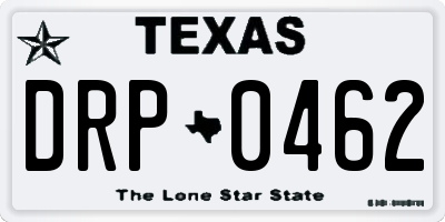 TX license plate DRP0462