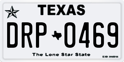 TX license plate DRP0469