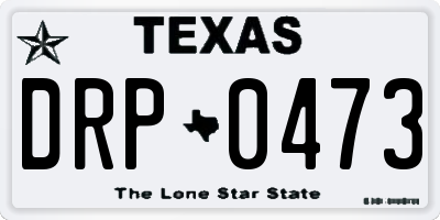 TX license plate DRP0473