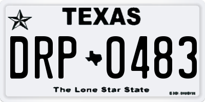 TX license plate DRP0483