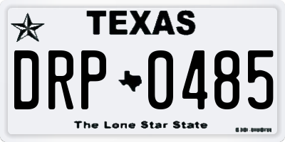 TX license plate DRP0485