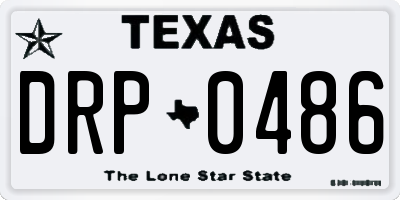 TX license plate DRP0486