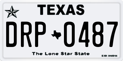 TX license plate DRP0487