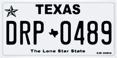 TX license plate DRP0489