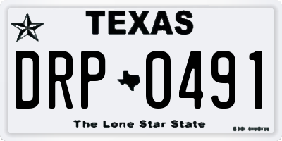 TX license plate DRP0491