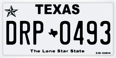 TX license plate DRP0493