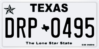 TX license plate DRP0495
