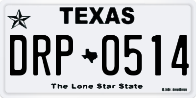 TX license plate DRP0514