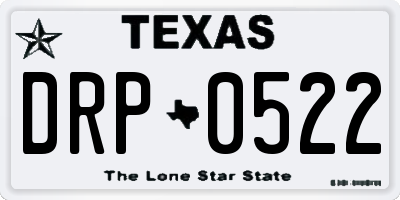 TX license plate DRP0522