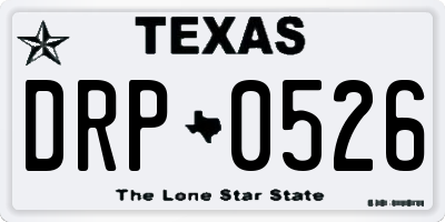 TX license plate DRP0526